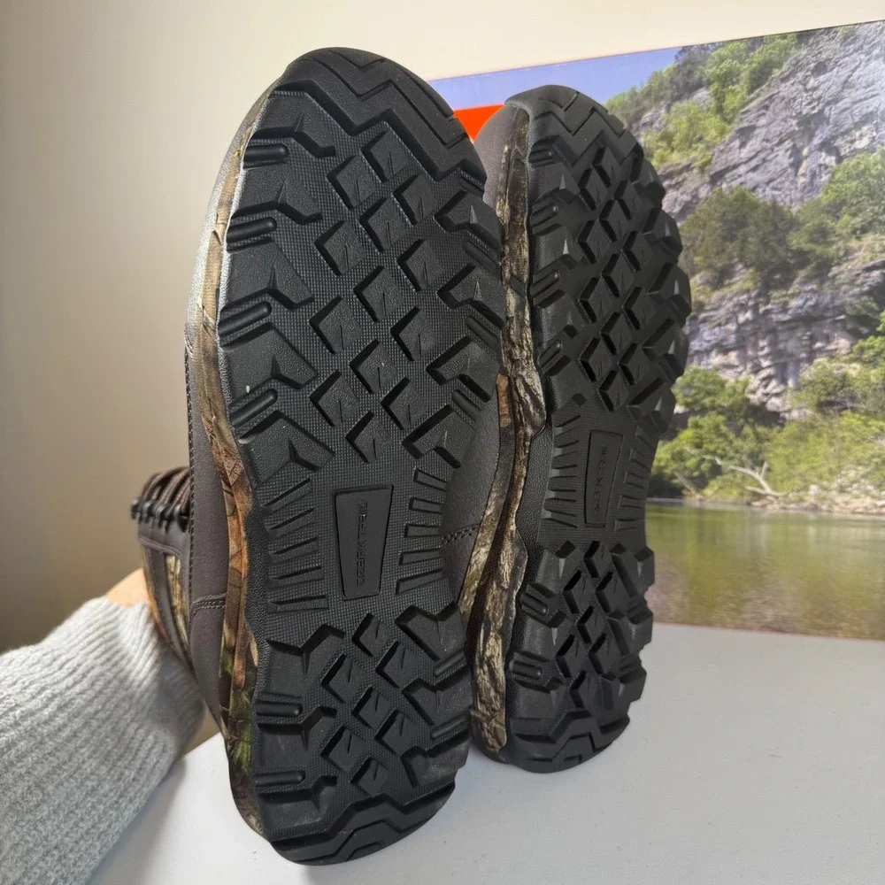 NEW Ozark Trail Mossy Oak Hunting Boots Size 10 Camo Waterproof Insulated 8 Inch